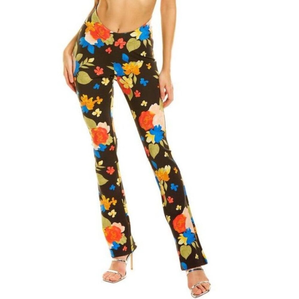 WeWoreWhat Danielle Bernstein Tropicana Floral Scoop Front Pants - Reemoly